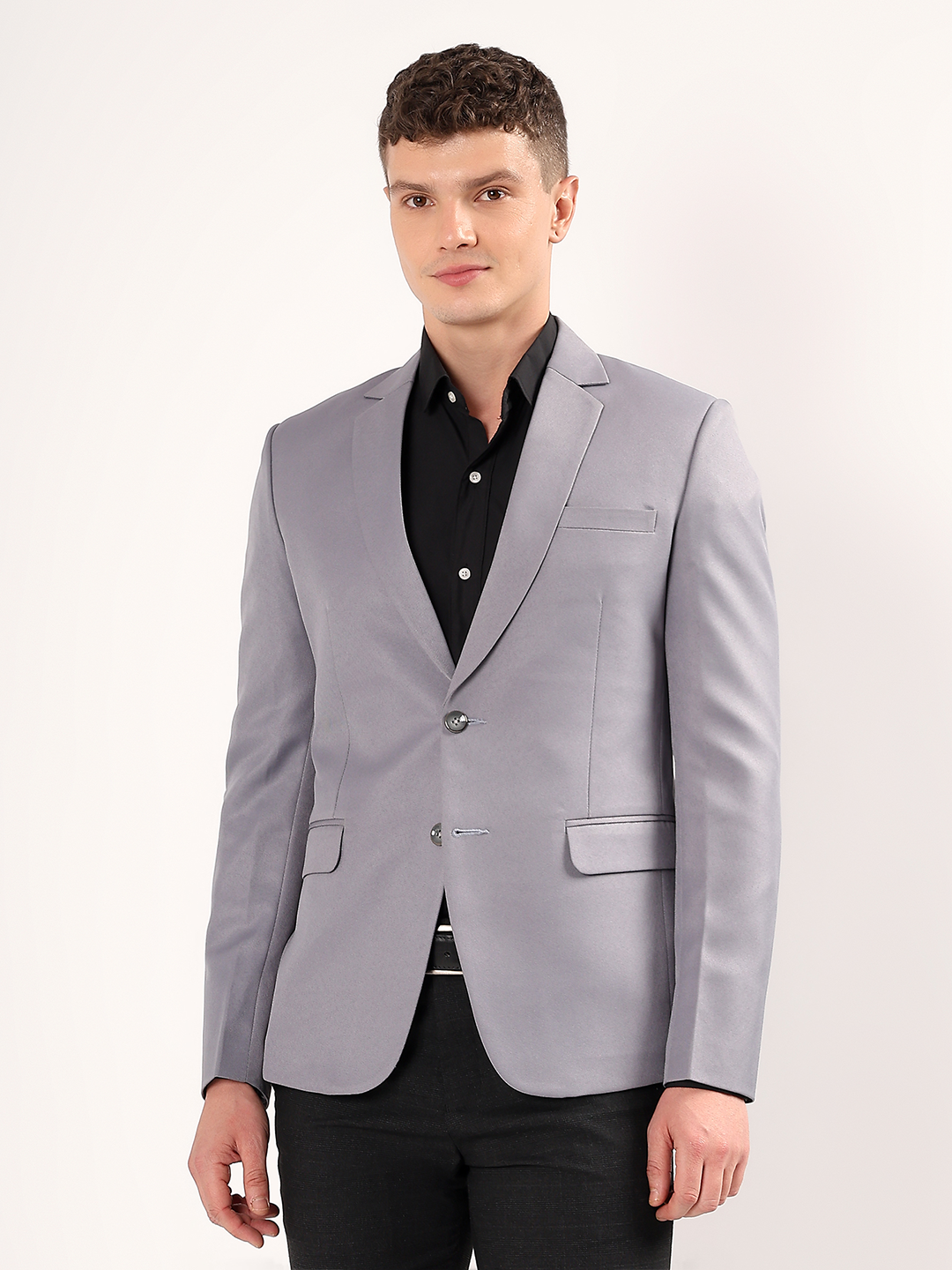 Men's Slim Fit Spanish Grey Formal, Business & Casual Wear Blazer